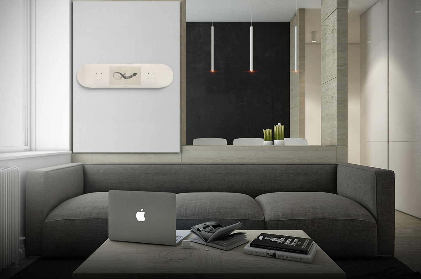 X-Ray Photo Skateboard Wall Art - ‘Gecko’