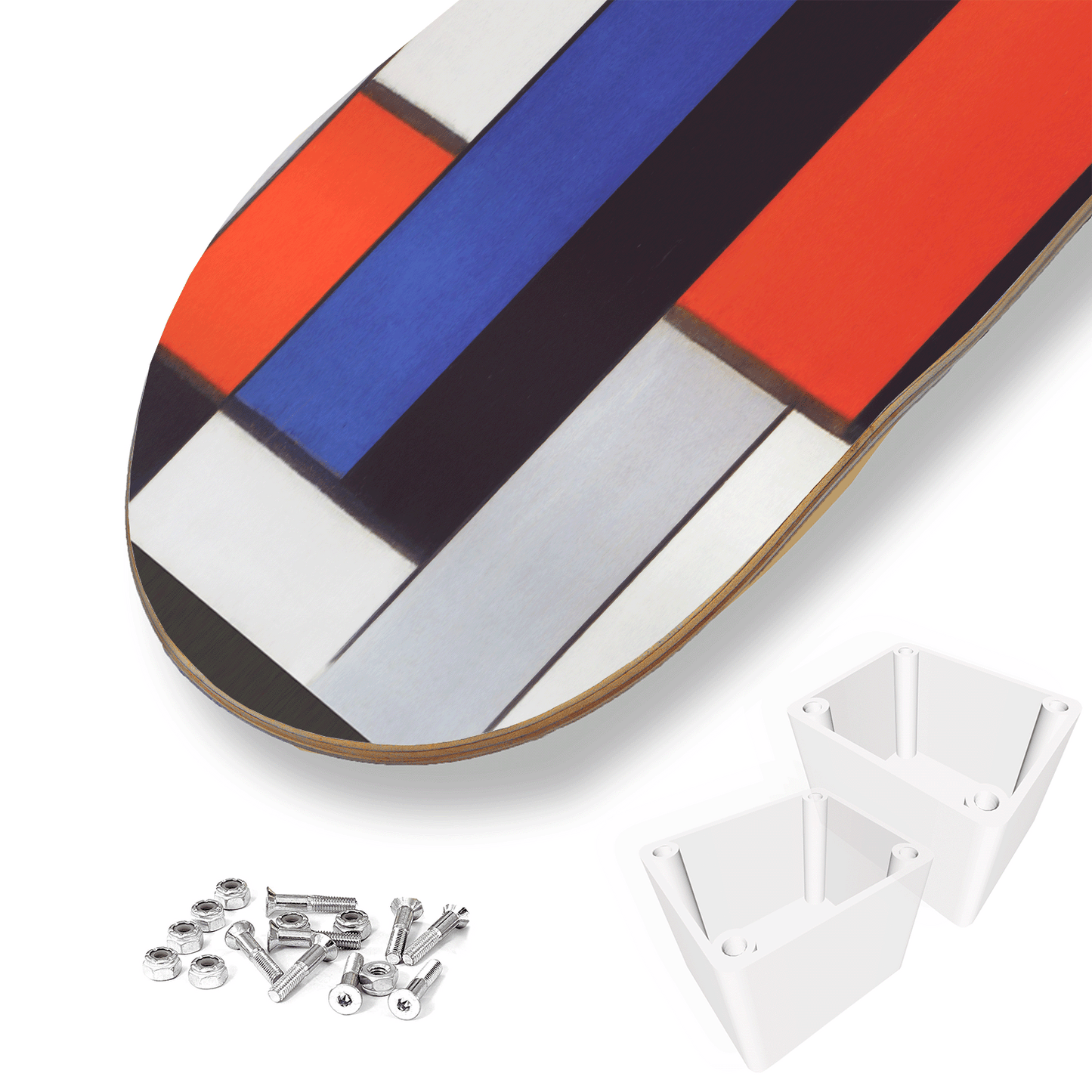 Piet Mondrian Inspired Skateboard Wall Art - ‘Cubism 04’