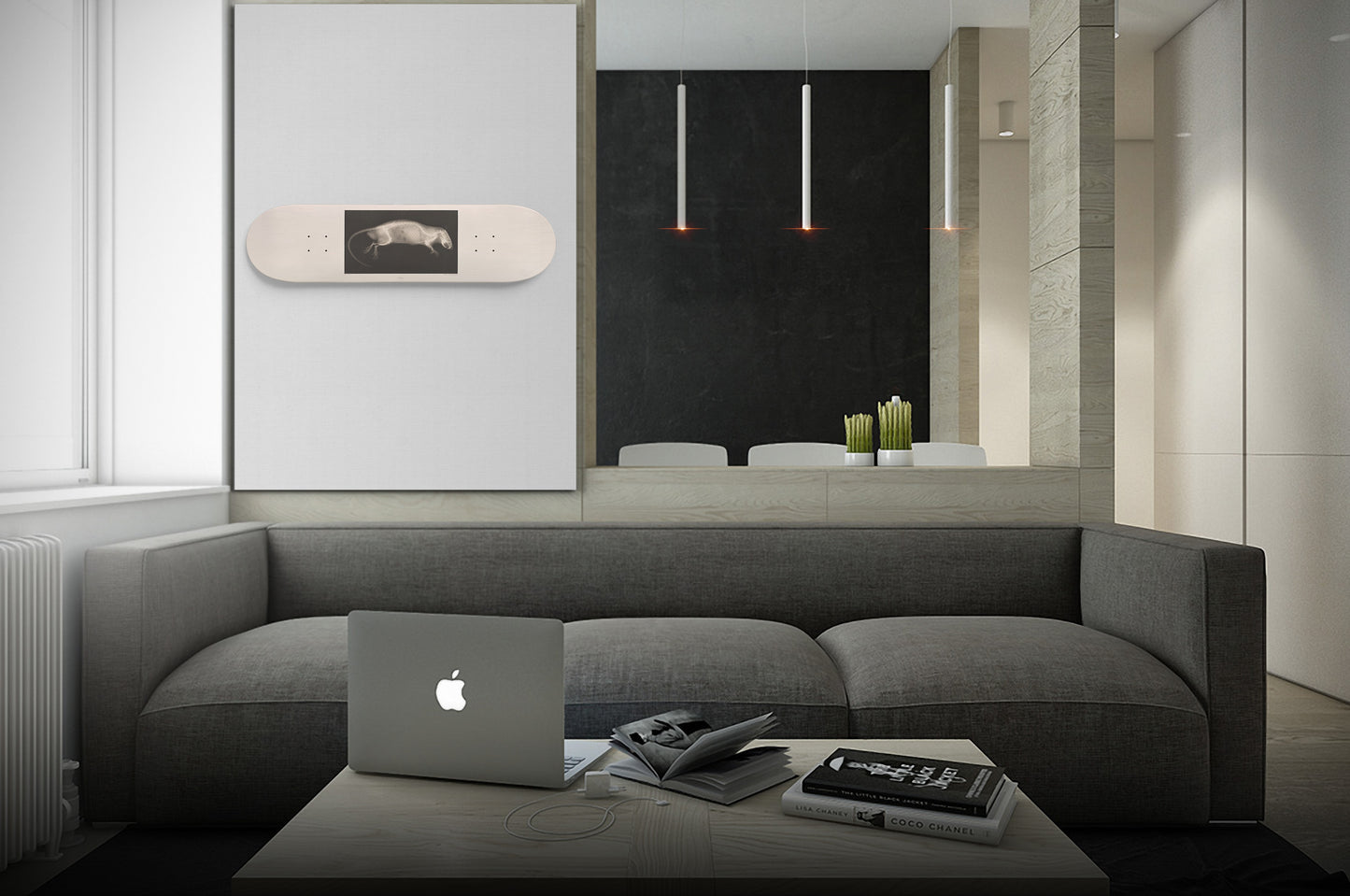 X-Ray Photo Skateboard Wall Art - ‘Rat’