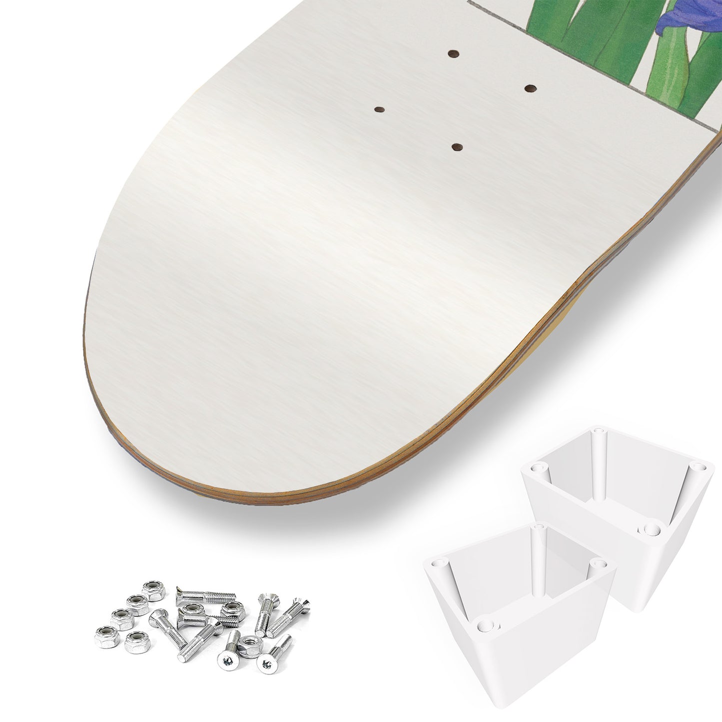 Kônan Tanigami Japanese Woodblock 3-Piece Skateboard Wall Art - 'Iris Flower'