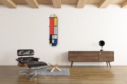 Piet Mondrian Inspired Skateboard Wall Art - ‘Cubism 01’