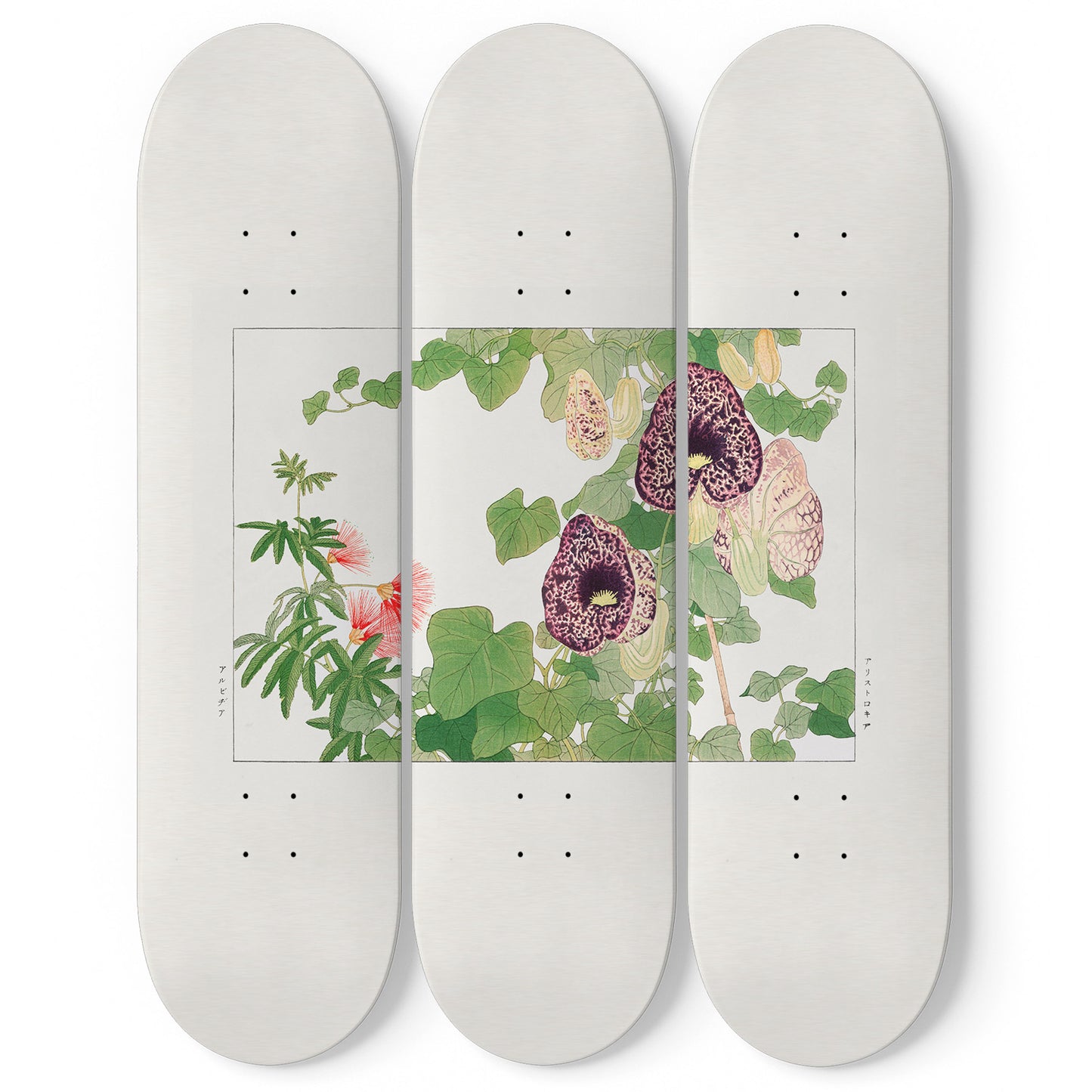 Japanese 3 Piece Skateboard Wall Art Decor Set