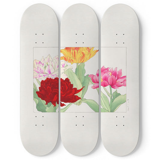 Japanese 3 Piece Skateboard Wall Art Decor Set